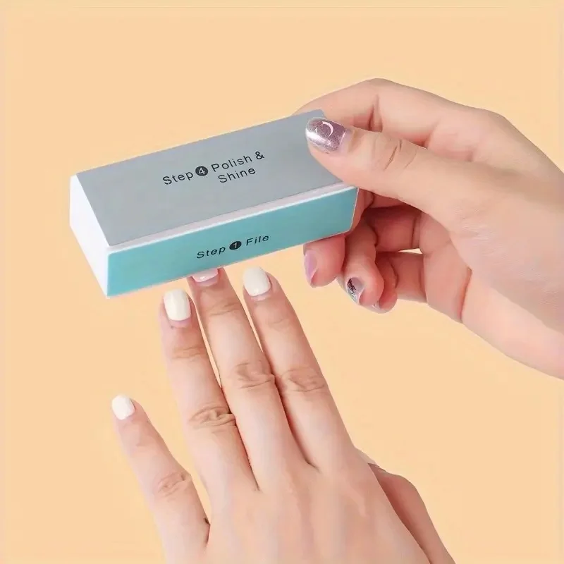 New 6-piece set of nail file, sanding block, sanding tool, pedicure polishing tool, nail polishing device, nail art sponge bu