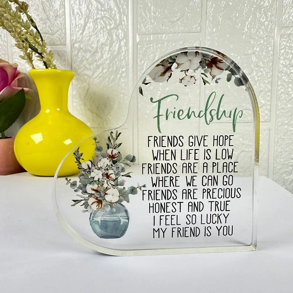 Replacement Transparent Cheer Up Gift Ornament Decoration Crafts Friend Gift Acrylic Friendship Gifts