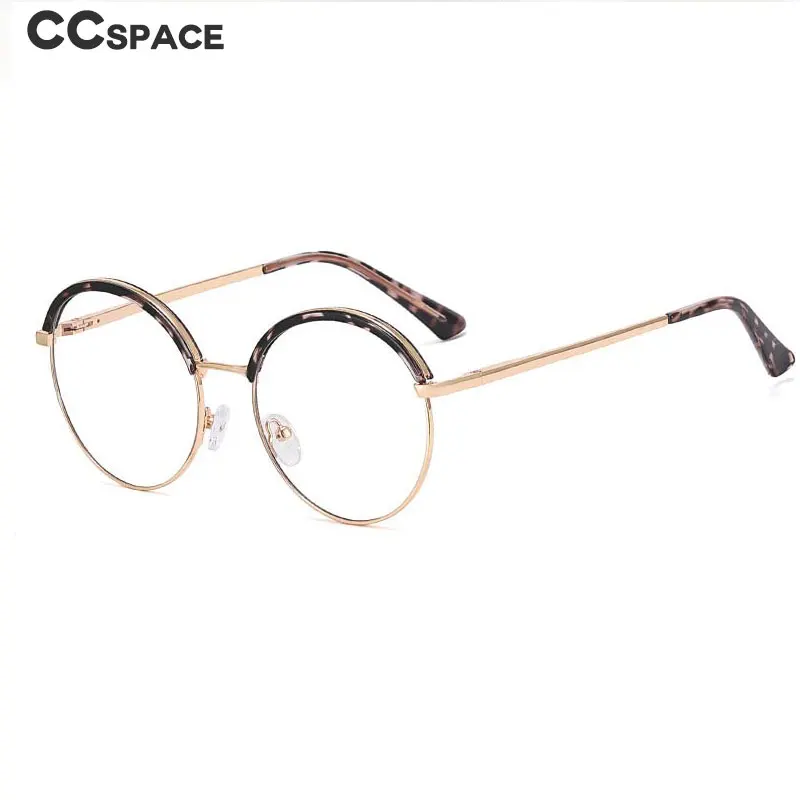 55236 Najnowsza okrągła ramka vintage Eeygalsses Damskie oprawki do okularów Metalowe oprawki do okularów Przezroczyste soczewki Eyeware — zdjęcie 5