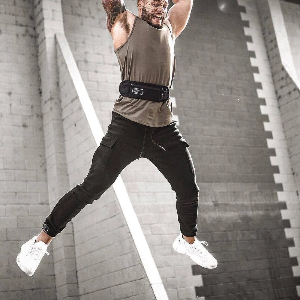 Men's Clothing Fitness Overalls Men Exoticism Invisible Open Crotch Outdoor Sex Trend Sports Running Straight Casual Trousers