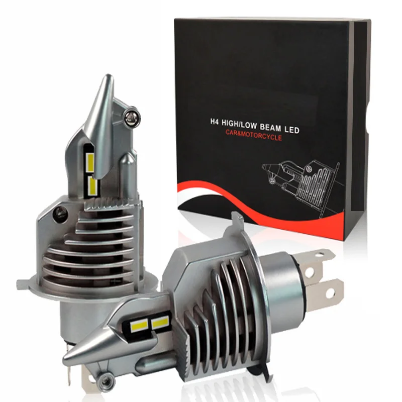 

2026 NEW 30000LM H4 LED Headlight Bulb 9003 HB2 LED Light Bulb High and Low Beam with Fan Wireless 60W Car Headlamp 12V 2Pcs