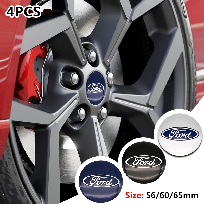 4Pcs 56/60/65mm ABS Wheel Center Hub Cap Badge For Ford Fiesta Mondeo Fusion Explorer Escape Shelby Edge Auto Tuning Accessories view 2