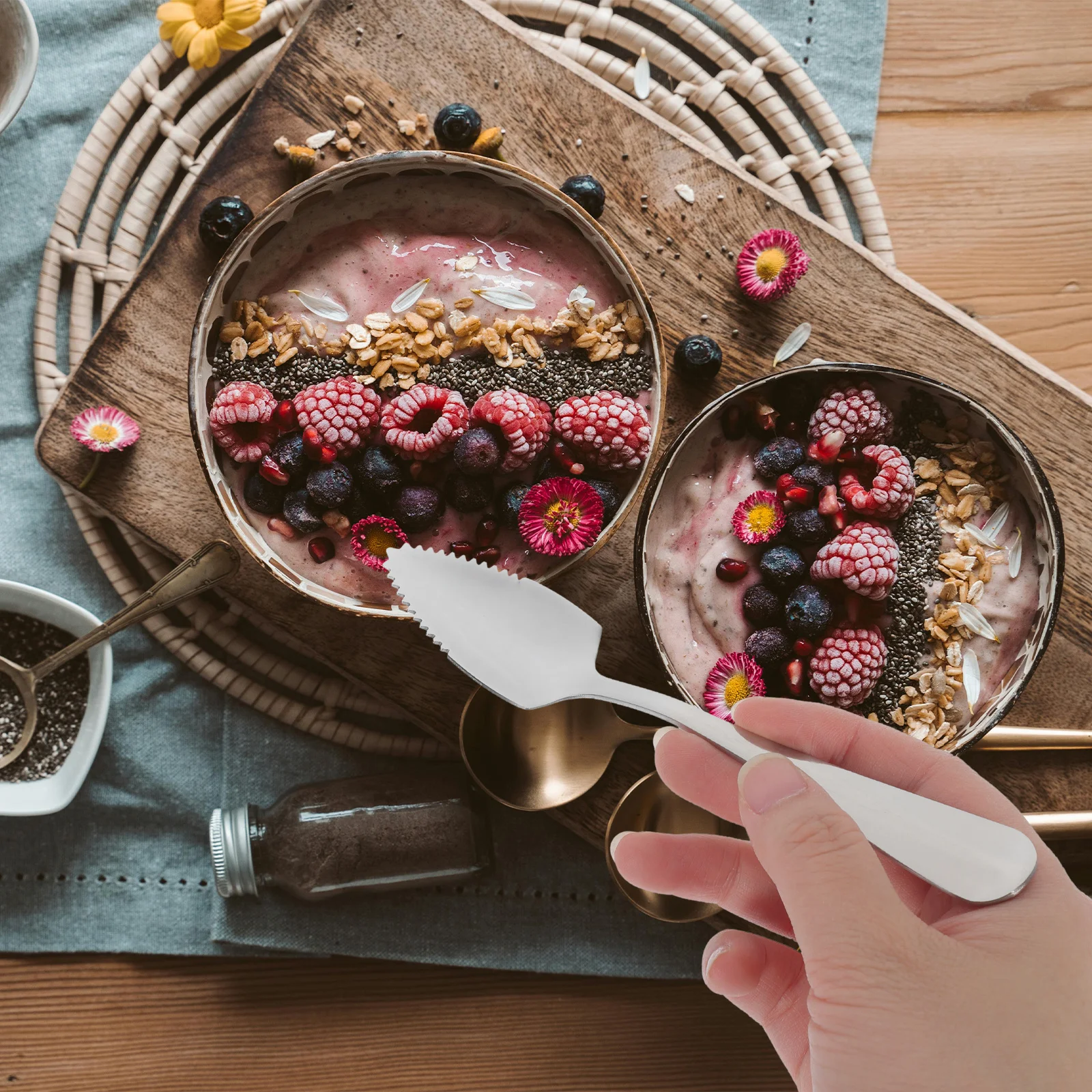 

6pcs Stainless Steel Fruit Spoon Mirror Polished Smooth Edge For Grapefruit Ice Cream Dessert Serving Kitchen Gadget