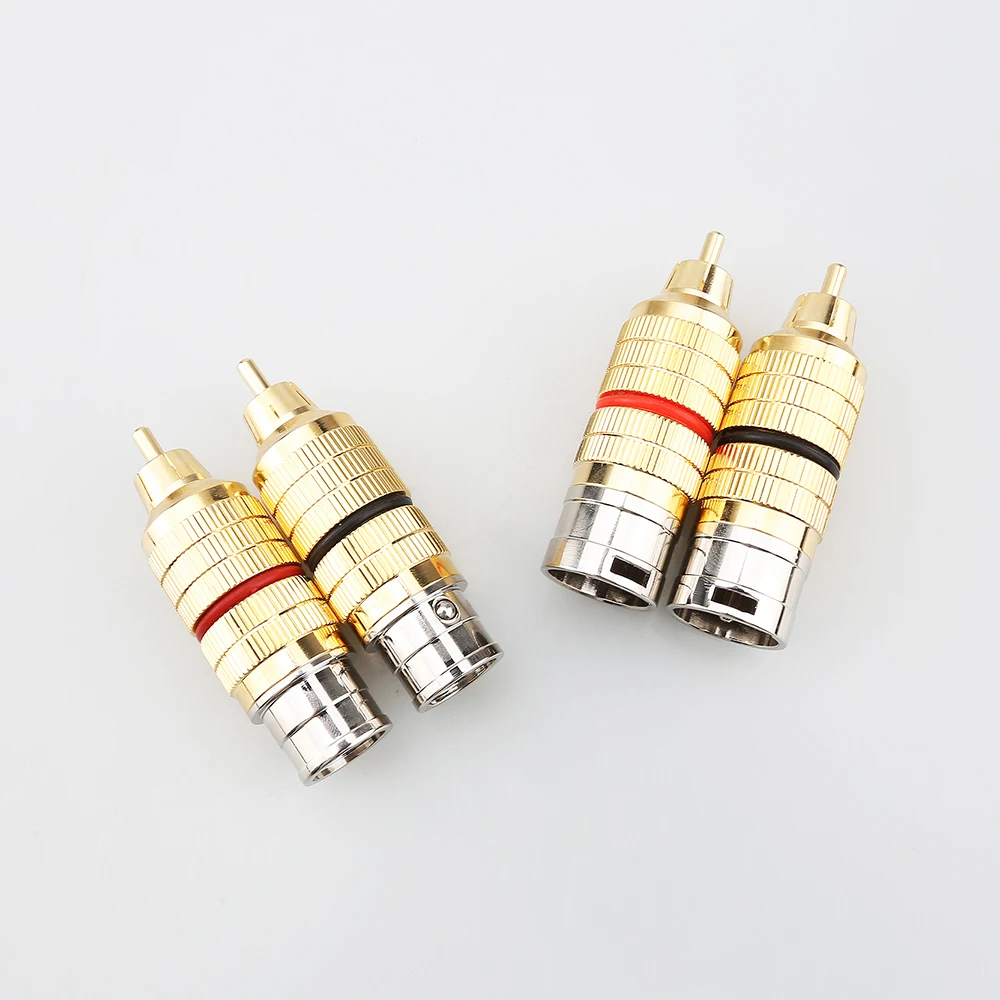 CARDAS Original top quality metal build balance to RCA male plug 3 pin XLR male&female to RCA audio microphone jack adapter 2pcs