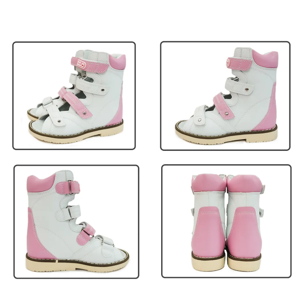 Ortoluckland Children Sandals Girls Kids Orthopedic Leather Shoe Nice New Fancy Corrective Flatfoot Clubfoot Booties For Toddler