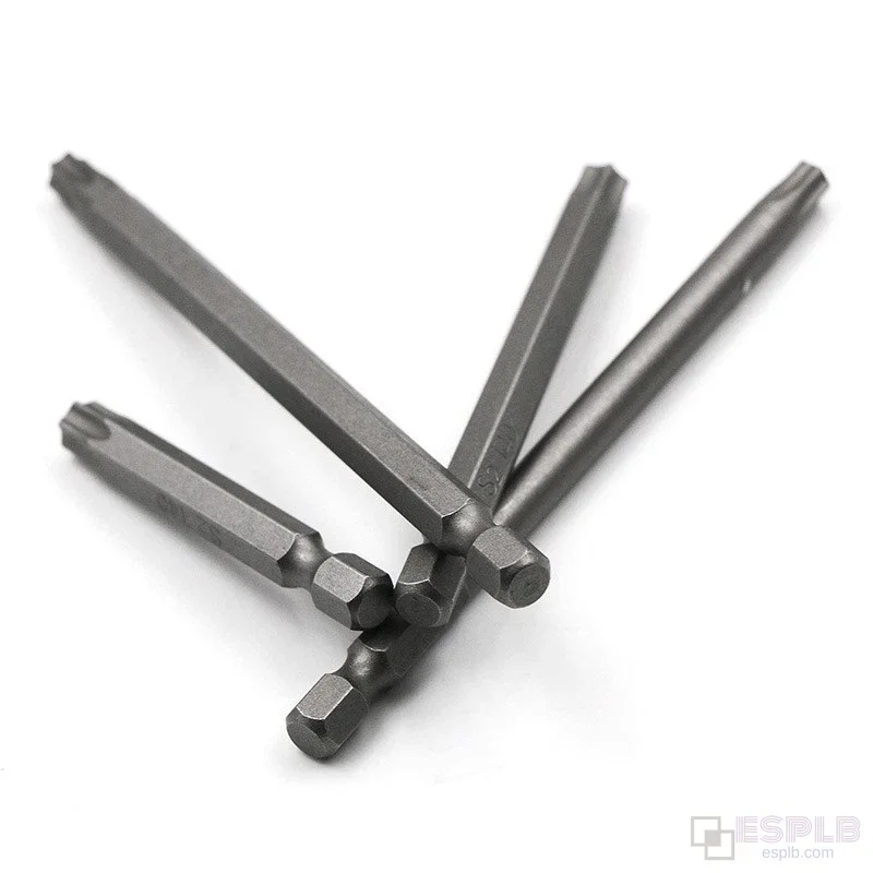 ESPLB 11 Stück 100 mm/12 Stück 50 mm 1/4 Zoll Sechskant-Bits-Treiber, manipulationssicher, Sicherheitsbohrer, magnetisches Bit-Set, Torx-Schraubendreher, Flachkopf – Detail 1