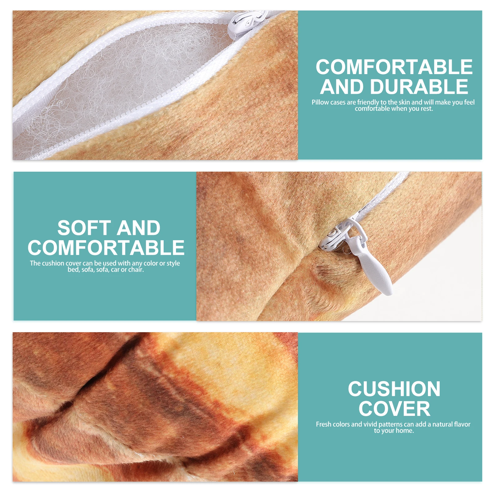 ครีมขนมปังโซฟารูปเบาะตกแต่งรถหมอนแปลกใหม่สําหรับ Plushies อาหารโยน