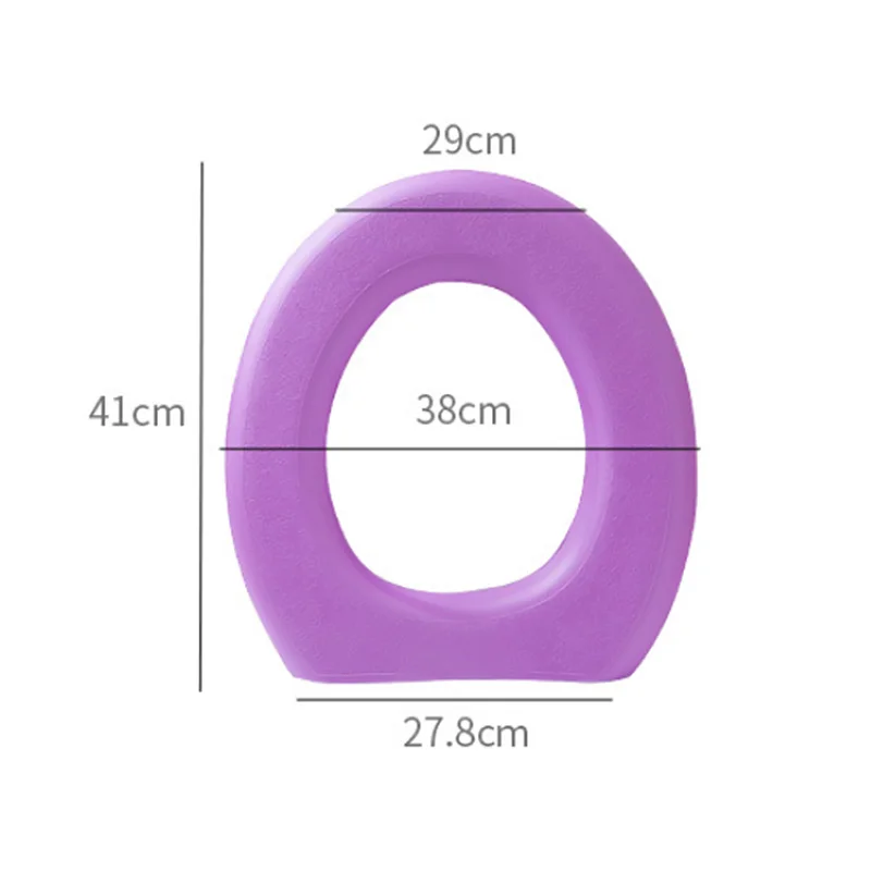 Waterpoof Toilet Seat Mat Soft EVA Reusable Toilet Lid Cover Closestool Protector O-shape Toilet Cushion Pad Bathroom Decor