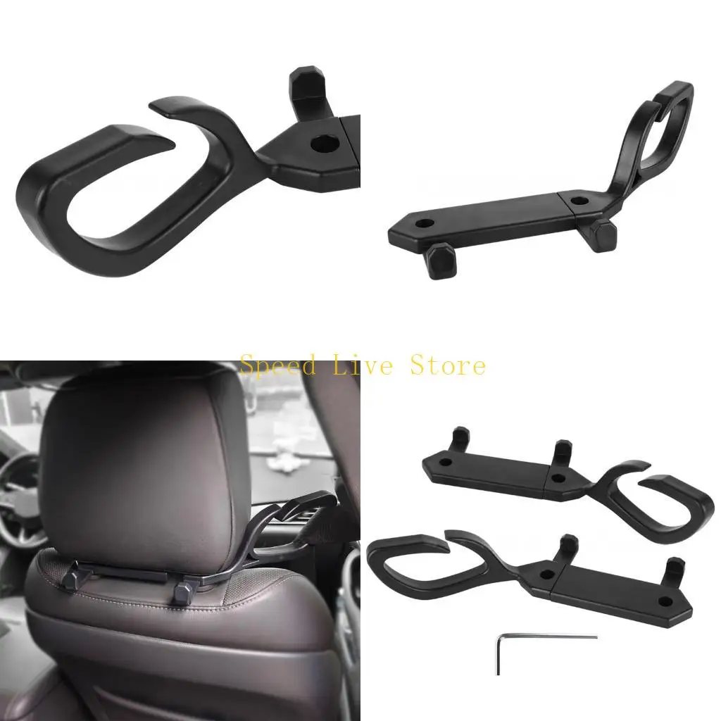 547C Car Belt Holders Management System 2PCS Car Seatbelt Adjusters with Hooks For Neat Storage Easy Installation