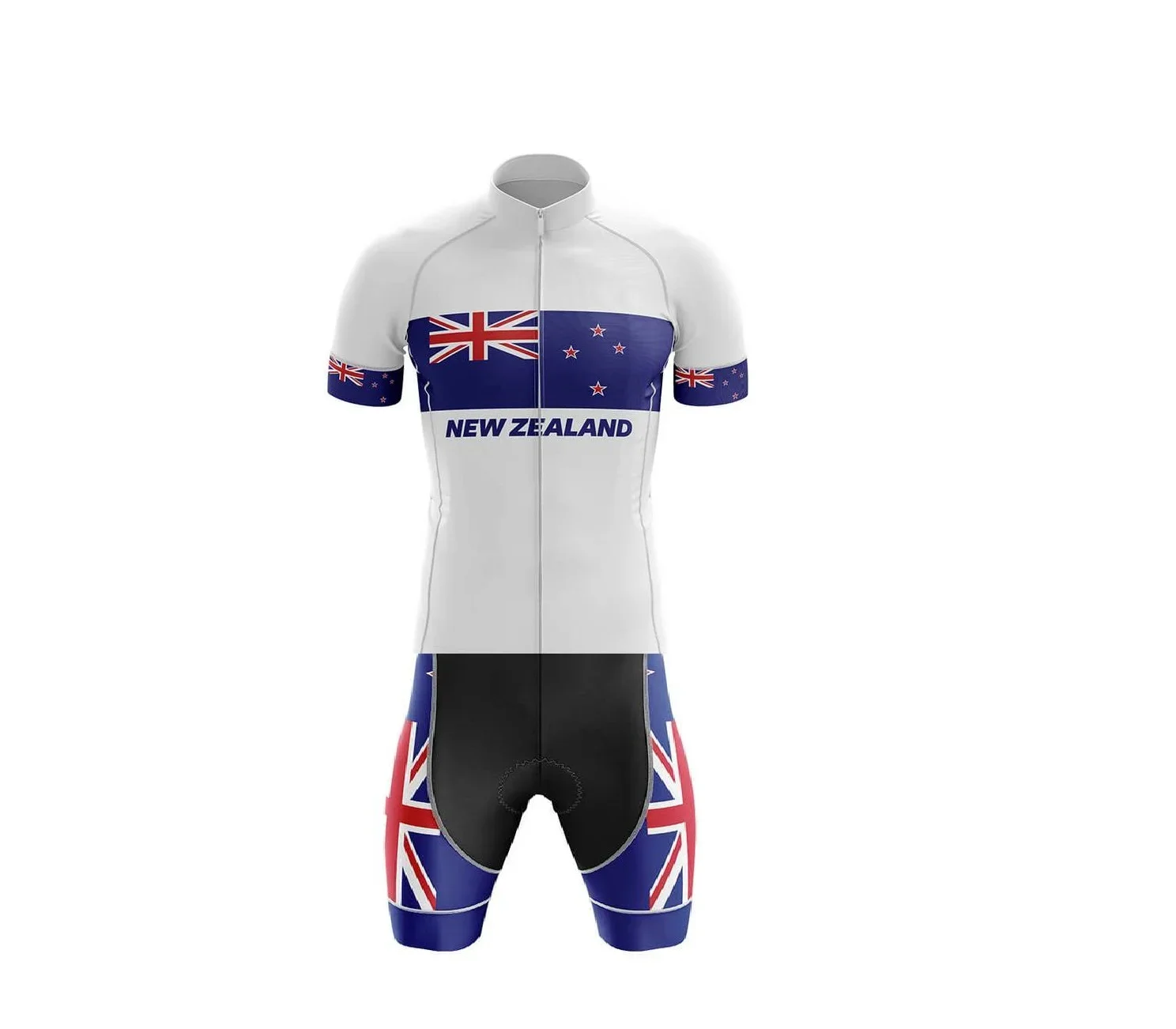 LASER CUT MEN'S CYCLING WEAR CYCLING JERSEY BODY SUIT SKINSUIT WITH POWER BAND New Zealand NATIONAL TEAM SIZE: XS-4XL