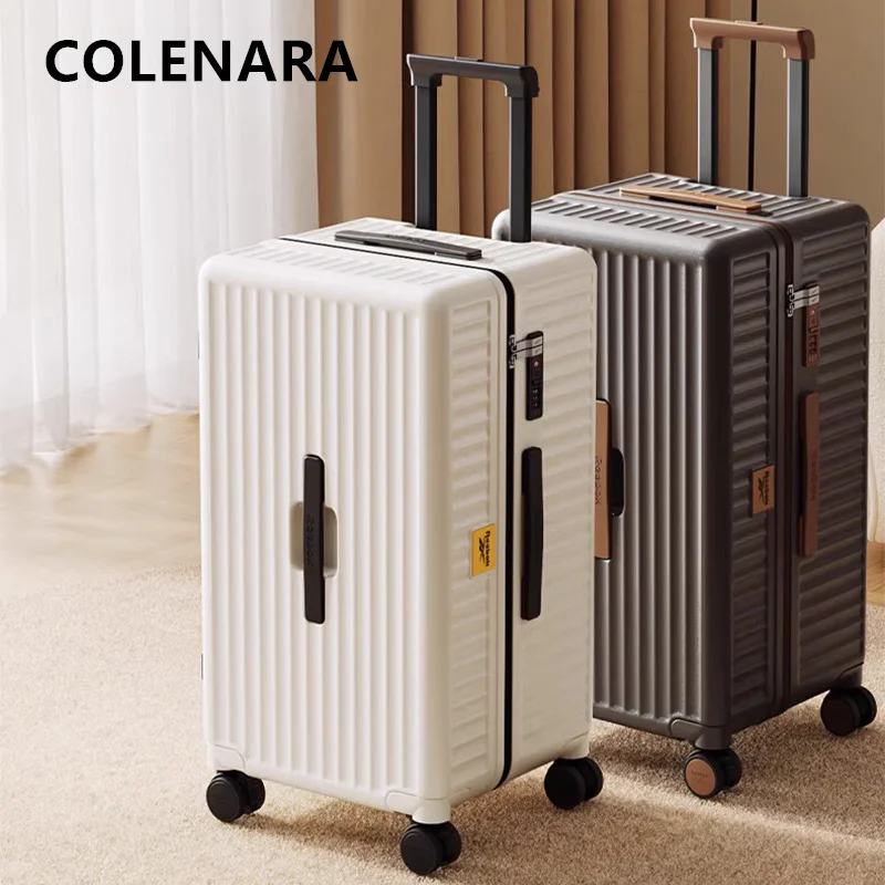 COLENARA حقيبة عالية الجودة 20 "24" 26 "28 بوصة سعة كبيرة حقيبة تروللي بعجلات ABS + PC صندوق الصعود مع عجلة المتداول الأمتعة #3