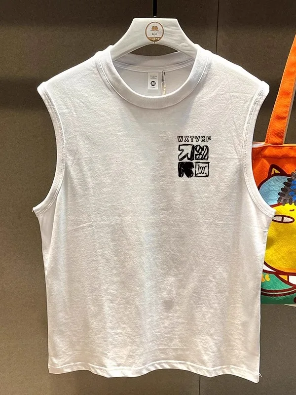 

Outlet American Sle Хлопковый жилет ex из чистого хлопка Tagl Летний спортивный жилет Модная молодежная повседневная одежда Personali