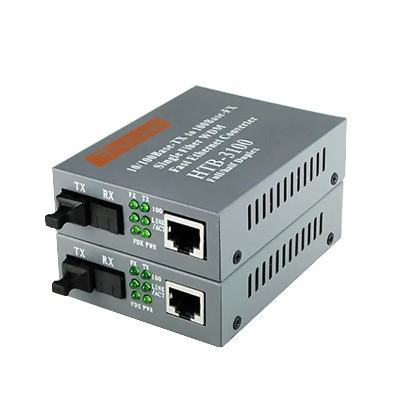 FTTH Optic 2 Ports Ethernet Media Converter HTB-3100A