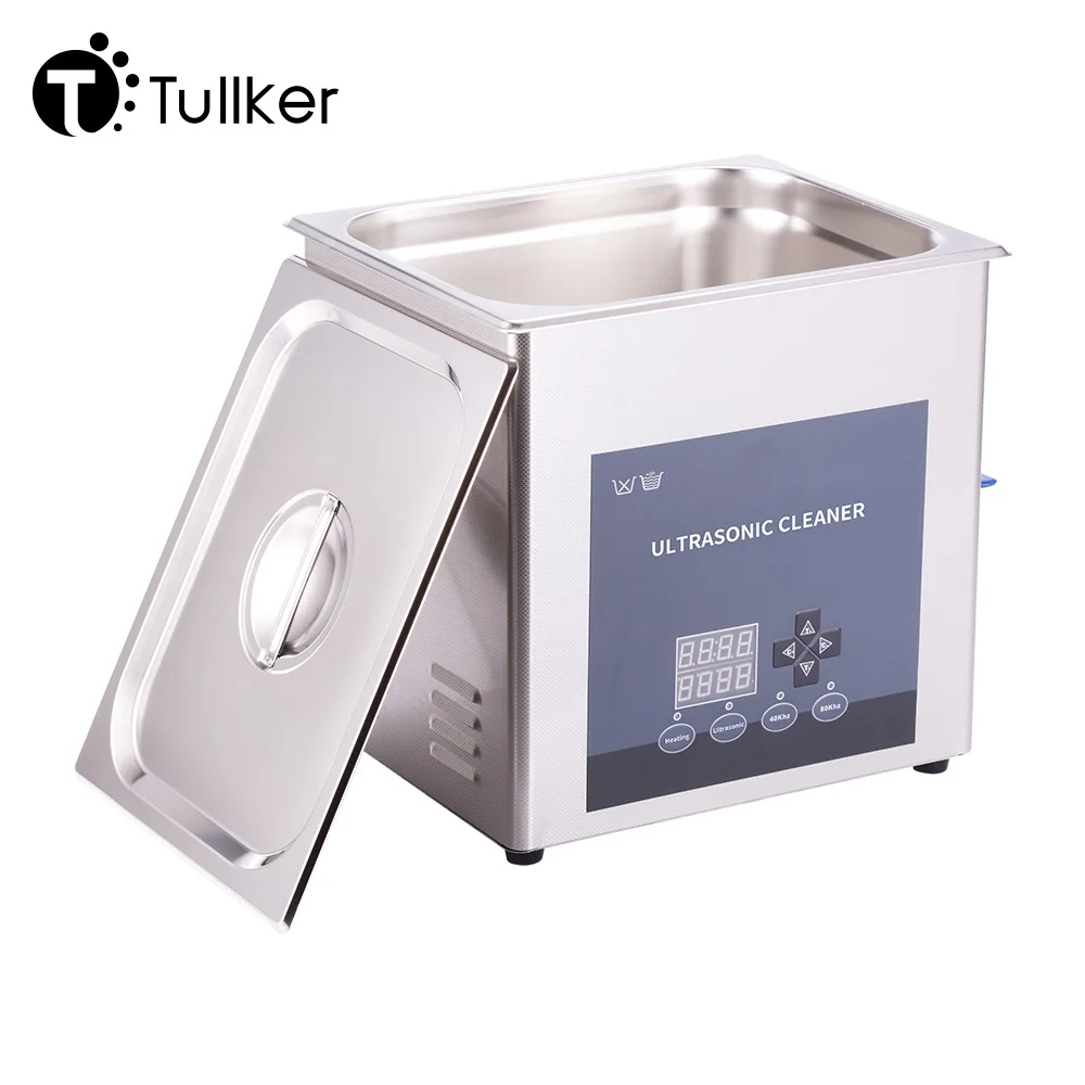 Tullker 10L Dual Double Frequency 25kHz 45kHz Ultrasonic Cleaner Lab Laboratory Medical Oil Rust Carbon Wax Flux