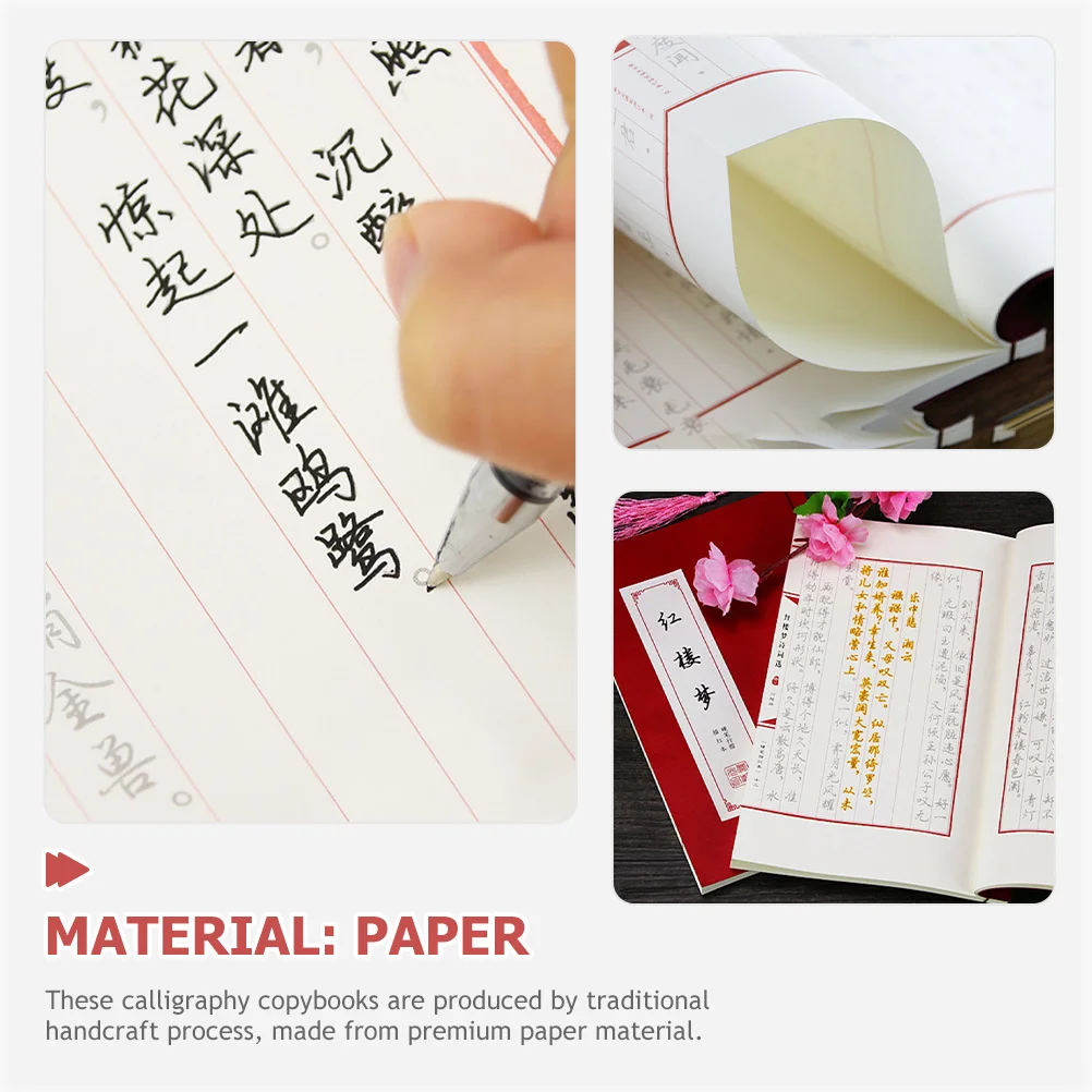 

Chinese Calligraphy Copybook Hand Writing Practice Book Smooth Surface Reading Writing Comprehension Skills Kids