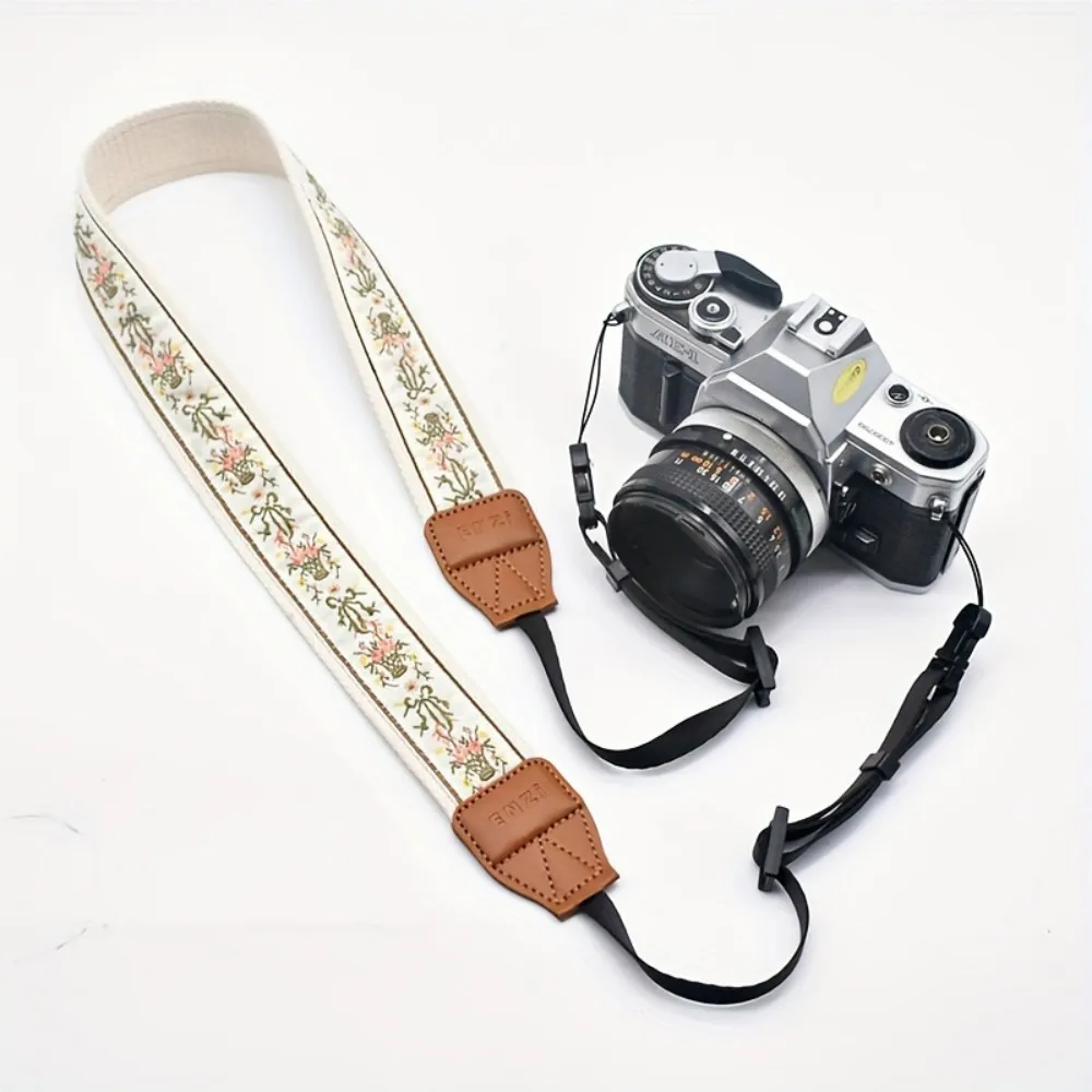 

Camera Shoulder Strap Neck Strap Wider Thicker Vintage Retro Long Easy Install Buckle Strap Flower for Sony Fuji Canon Nikon