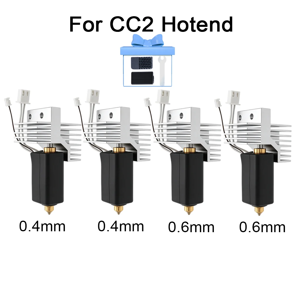 Upgrade Hotend For Elegoo Centauri Carbon 2 Hotend Assembly Ceramic Hotend Extruder 0.2 0.4 0.6 0.8 Nozzle CC2 Hotend 3D Parts image 3