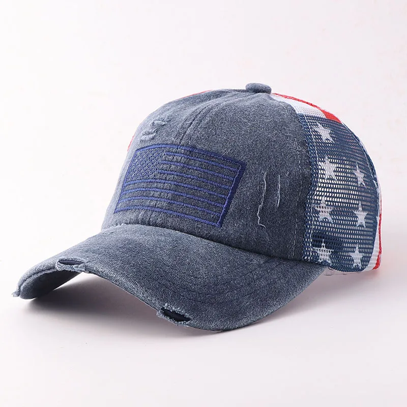 New Summer Camouflage Mesh Trucker Hat Snapback Cap Chapeau Femme Fashion Messy Hair Bun Ponytail Baseball Caps for Women