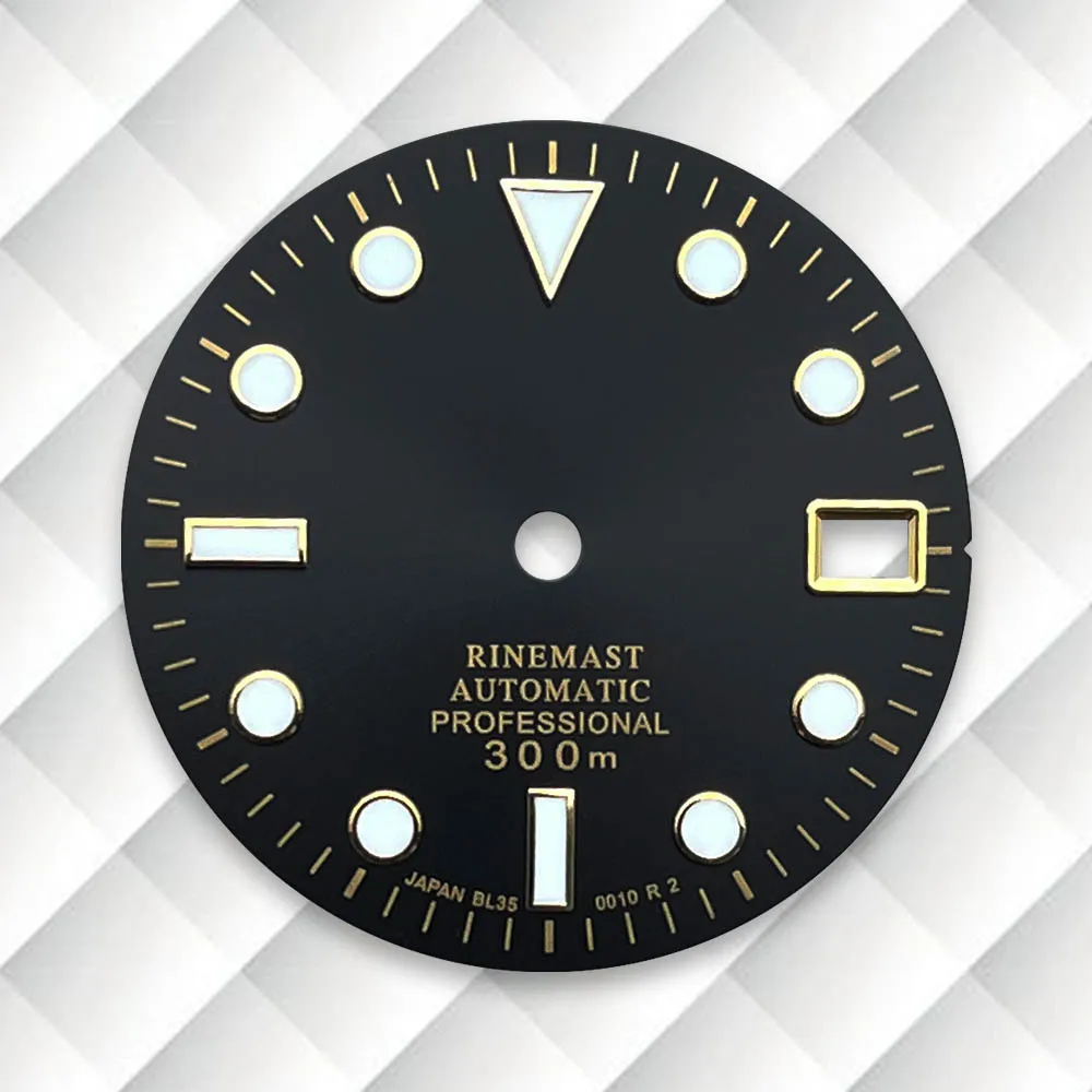28.5mm S Logo Dial Watch Modification Accessories High Quality NH35 Dial Fit NH35 NH36 Automatic Movement Customizable DIY