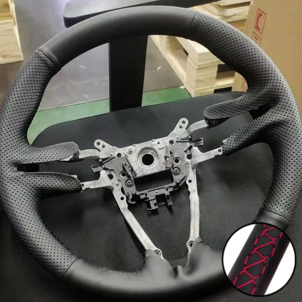 

Braid Car Steering Wheel Cover Wrap Hand Sewing Microfiber Leather For Honda Civic 8th MK8 2005 2006 2007 2008 2009 2010 2011