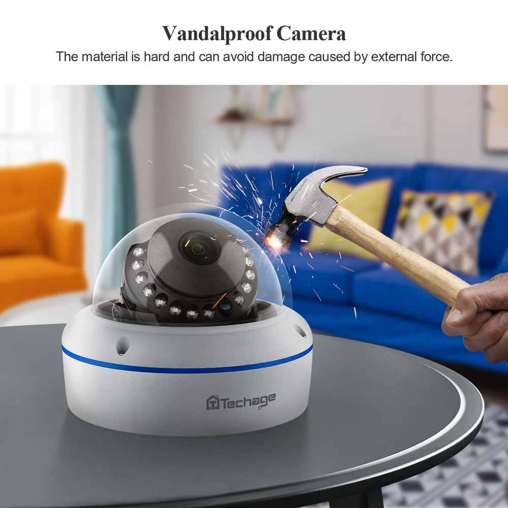 Techage 32CH 4MP 5MP POE Security Camera System Vandalproof IP Camera Audio Record Face Detection H.265 CCTV Video Surveillance
