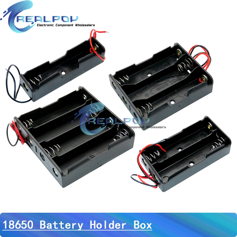 1X 2X 3X 4X 18650 Battery Holder 18650 Power Bank Cases Storage Box Case 1/2/3/4 Slot 18650 Parallel Battery Box 3.7V