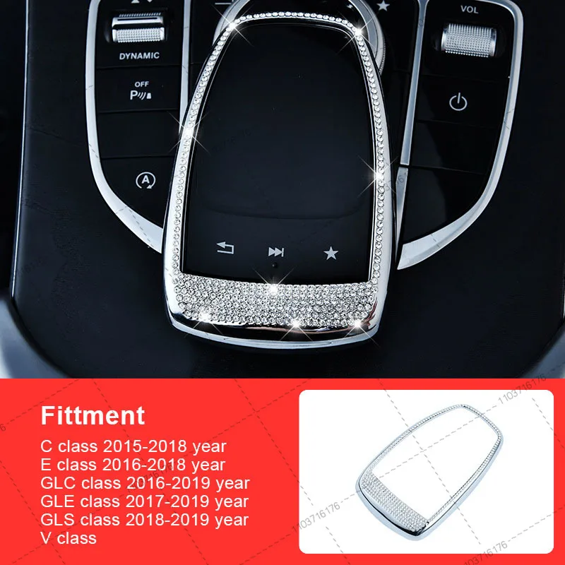 For Mercedes Benz W205 W213 W166 X166 X253 Class CE GLC GLE GLS Car Accessories Crystal Center Control Mouse Cover Protector