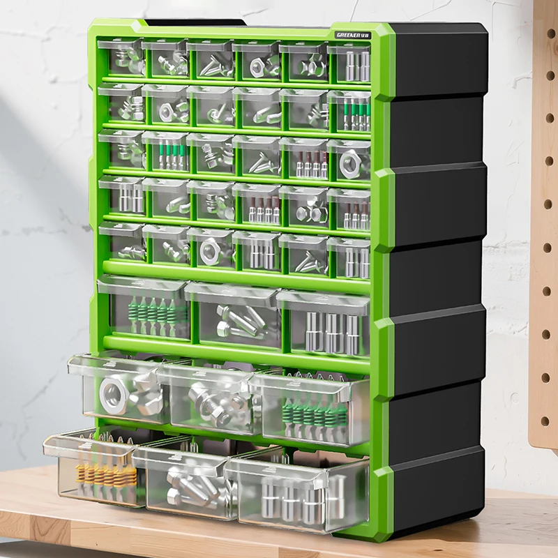 Drawer Storage Toolbox Multi-grid Tools Case Electronic Components Screw Parts Accessories Organizer Large Capacity Tool Cabinet