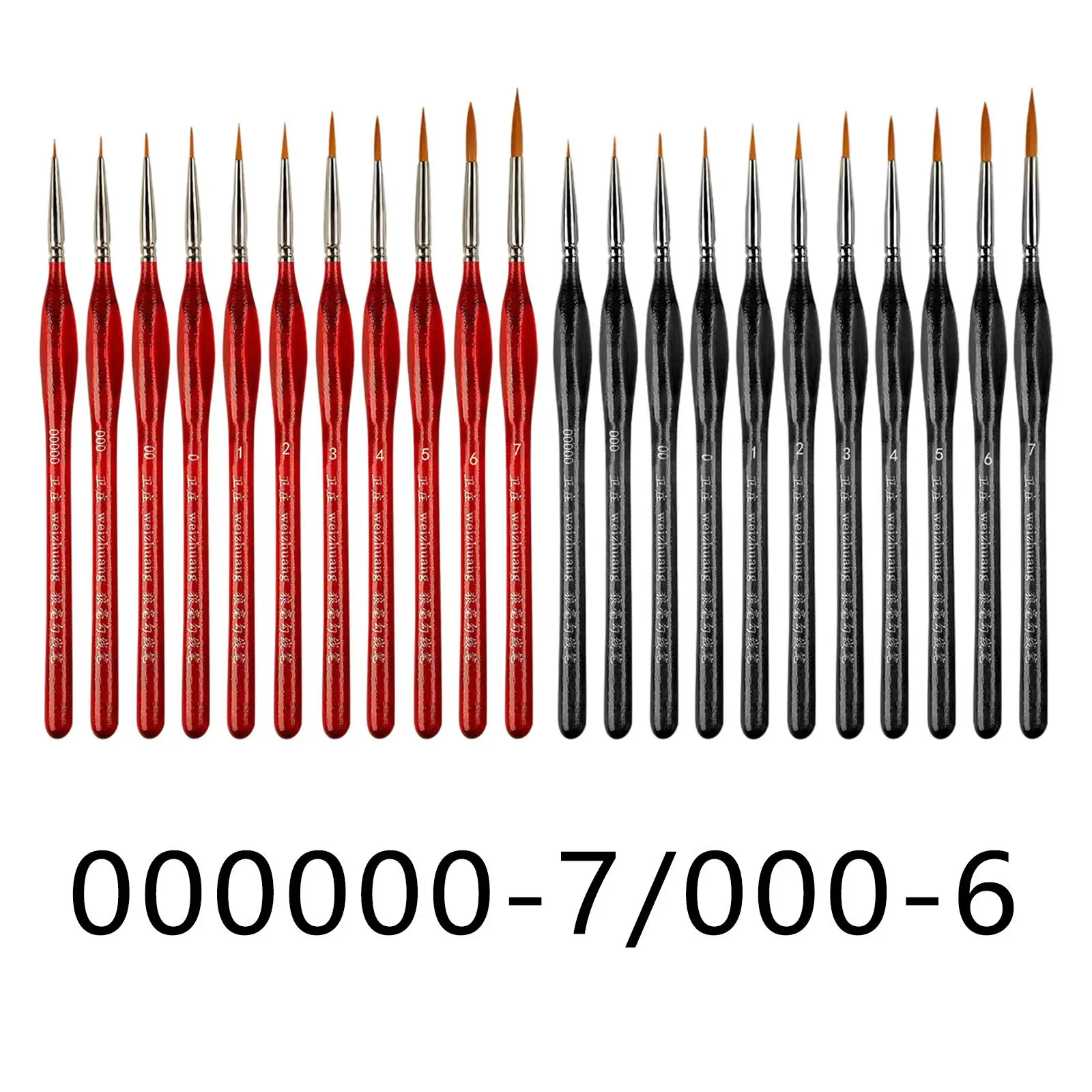 Fine Tip Paint Brushes Set 11pcs Professional Liner Brushes for Acrylic Aquarelle Watercolor Painting Miniature Art Supplies Kit