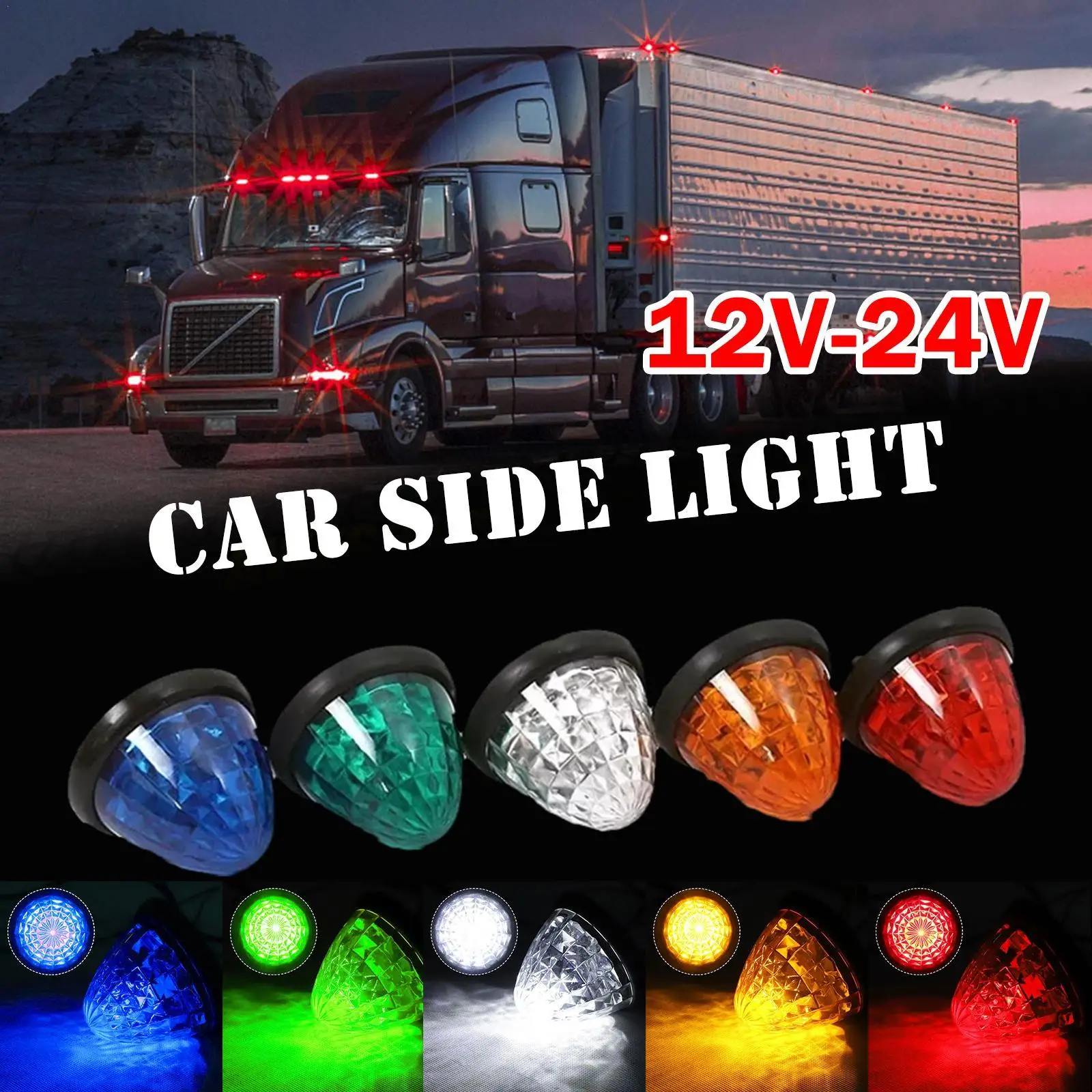 

Car Side Marker Light 12V 24V Auto Clearance Side Marke Signal Tail Turn Indicator Warning Parking Light Lamp Rear