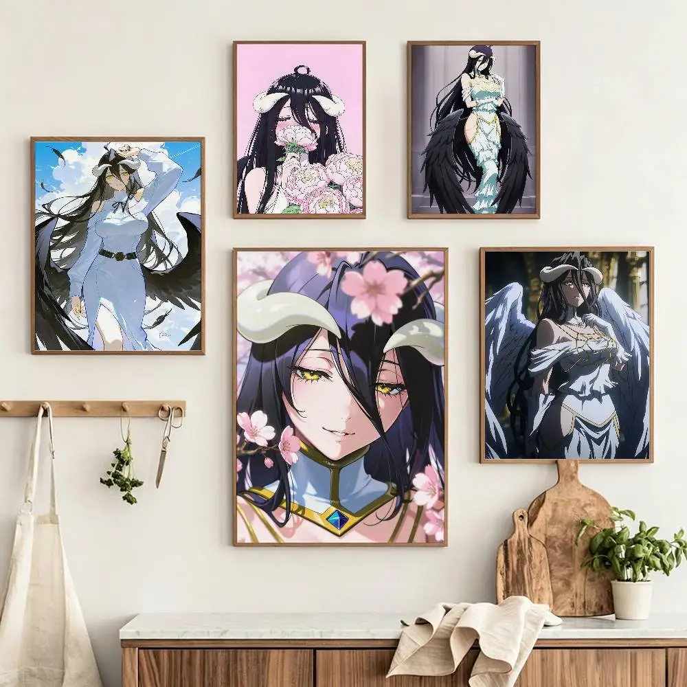 A-Albedo Anime O-Overlord  Poster HD Self Adhesive Waterproof Wall Art Ideal for Home Office Dorm Gift Customizable