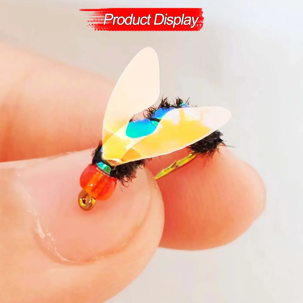 Mosca de pesca biónica con láser para lubina y trucha, dobles alas - imagen 5