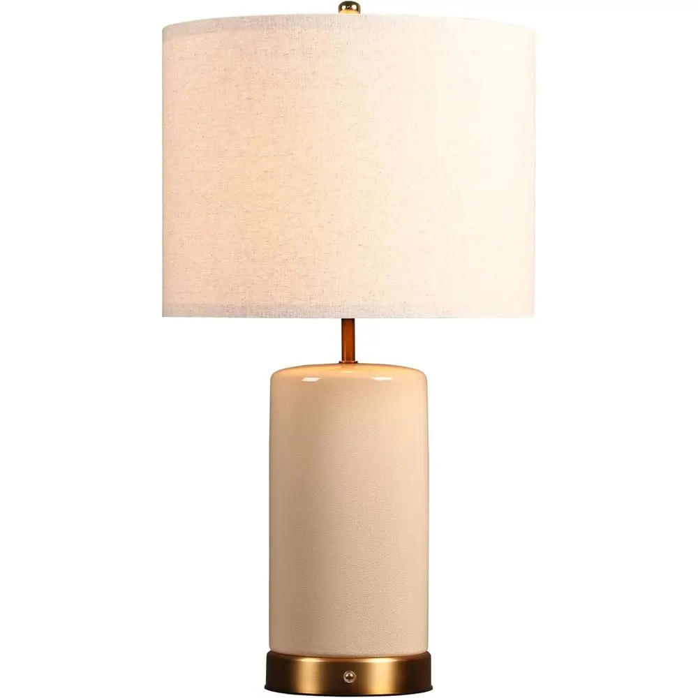 

Rechargeable LED Table Lamp with 4-Level Dimming, Type-C Charging, Safety Protection, Cream White, 24 Inch Tall