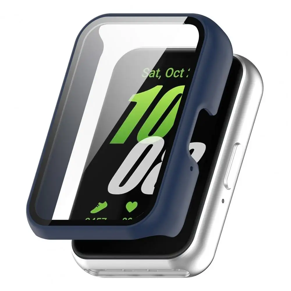 Full Coverage Watch Screen Protector Watch Case with Tempered Glass Screen Protector Shockproof Bumper Cover for Galaxy