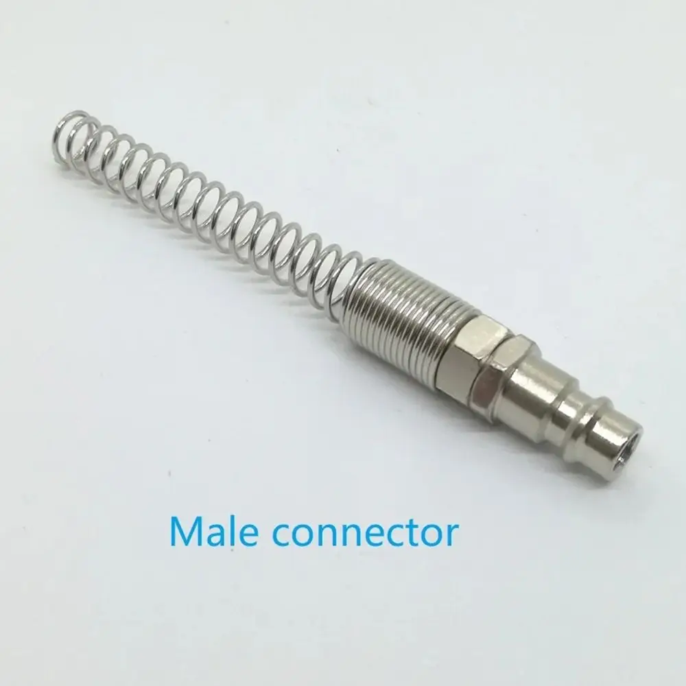 1Pcs with Protective Spring Pneumatic Quick Coupling Standard EU Iron Plated Nickel Quick Connector SP PP 20 30 40