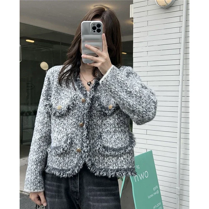 Women\'s Cardigan Jacket Fashion Jacket Thick and Warm Jacket 2023 New Formal Loose Jacket Spring and Autumn Clothes Coat Women