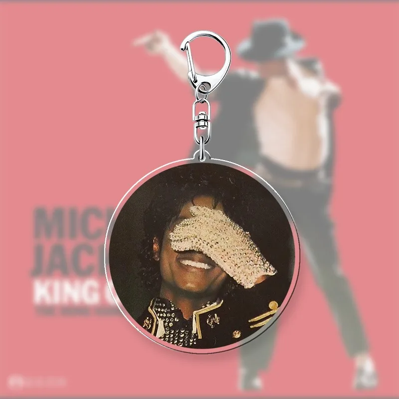 Double-sided Acrylic Keychain, Michael Jackson Pendant