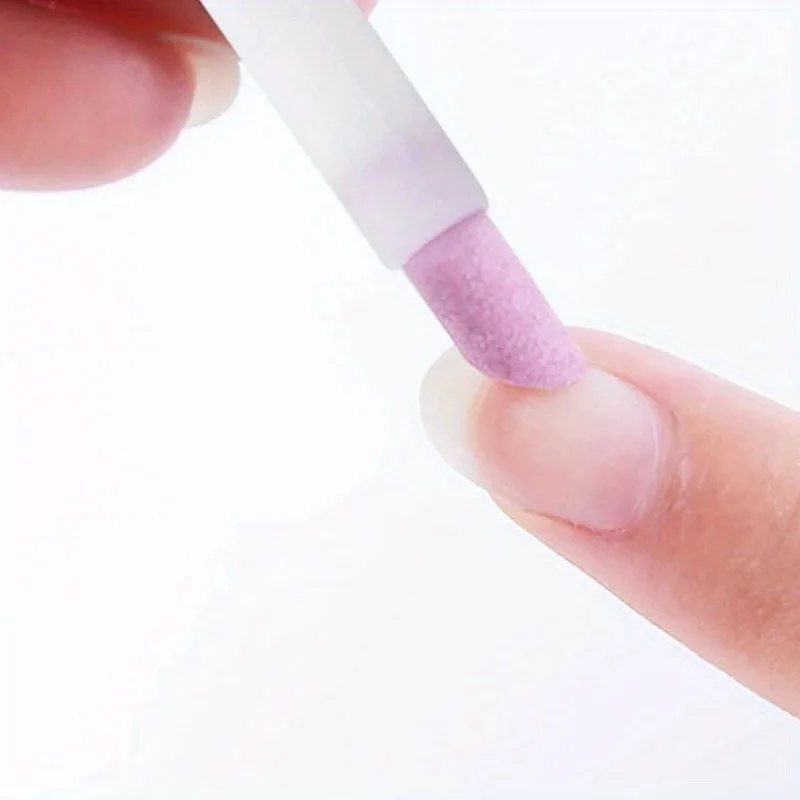 Arquivo de unhas de quartzo e bastões de buffer – 1/5 unidades de ferramentas de caneta de manicure para remoção de cutícula e pele morta, esmalte em gel UV sem perfume