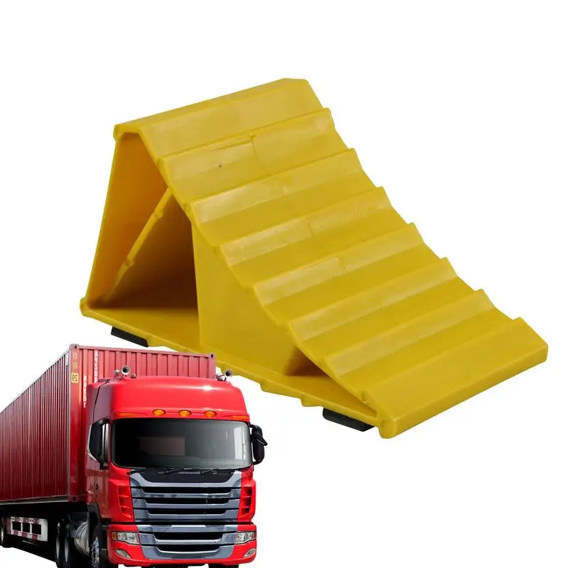 Car Anti Slip Block Yellow Triangular Wheel Stopper Tire Support Pad heavy-duty auto wheel clamp Wheel Alignment Block Car tools