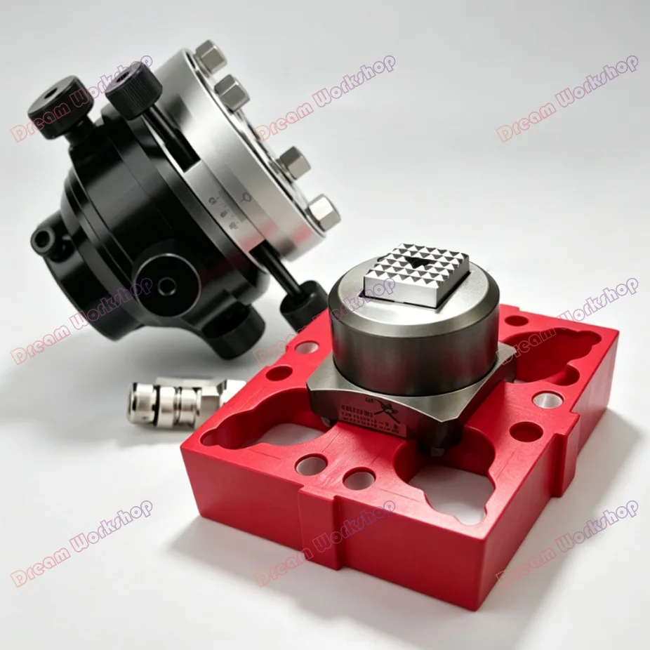 Adjustable EDM Electrode Holder　ER 90*90  ER  fixture mirror spark machine CNC Calibrating Head 50*50 For EDM Spark Machine