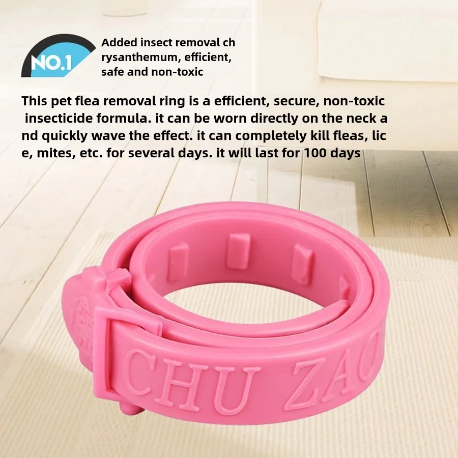 Pet deworming ring, flea collar, external deworming neck ring, dog deworming, natural essential oil reflective collar