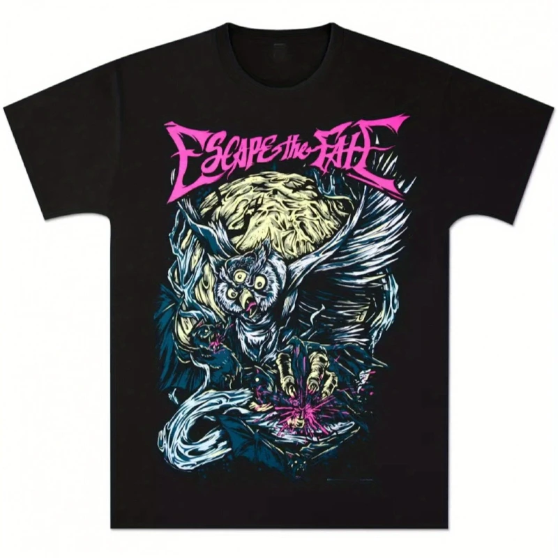 الأمريكية الرجعية الهروب مصير الفرقة نمط الرجال تي شيرت الصيف جديد ريترو أزياء الرجال والنساء الشارع الشهير