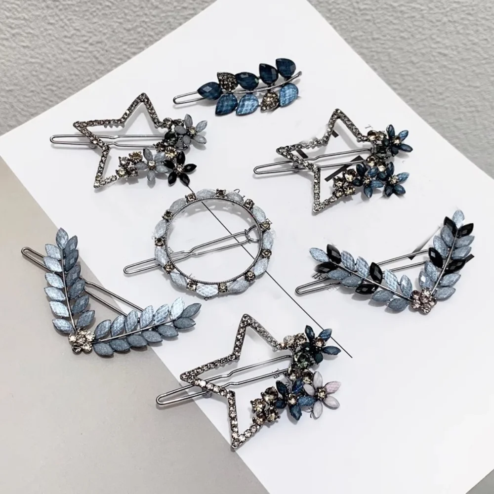 

Alloy Simple Frog Clip Girl's Back Head Top Clip Alloy Elegant Word Clip Light Luxury Fashion Five-pointed Star Hair Accessories