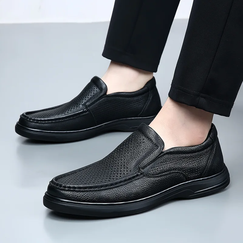 DIMANYU Genuine Leather 2026 New Casual Non-Slip Dad Large Size Middle-Aged Elderly Flat Men's Shoes_vogvips.com