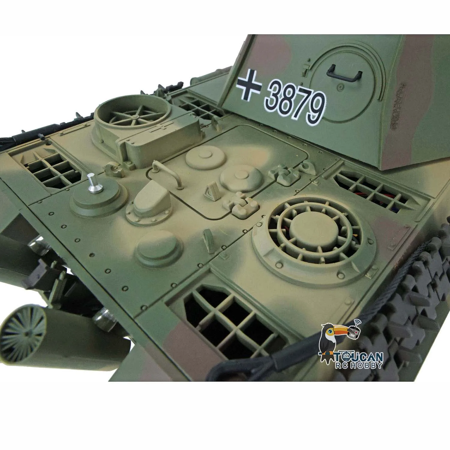 HENG LONG 1/16 Scale RC ถังรุ่น RTR 3879 7.0 ที่กําหนดเอง Panther G โลหะแทร็กล้อ 360 องศาป้อมปืน Rotatio ของเล่น TH17491