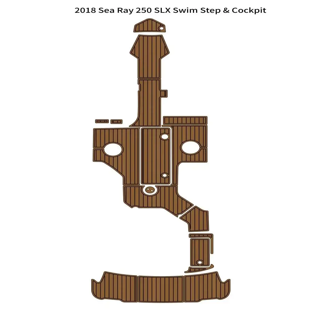 

2018 Sea Ray 250 SLX Платформа для плавания Кокпита Pad Лодка Пена EVA Тиковая палуба Напольный коврик