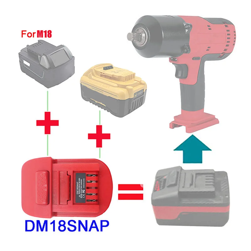 MT18SNAP DM18SNAP Adapter konwertera dla Makita dla Milwaukee dla M18 dla Dewalt 18V 20V bateria litowa do elektronarzędzi zatrzaskowych