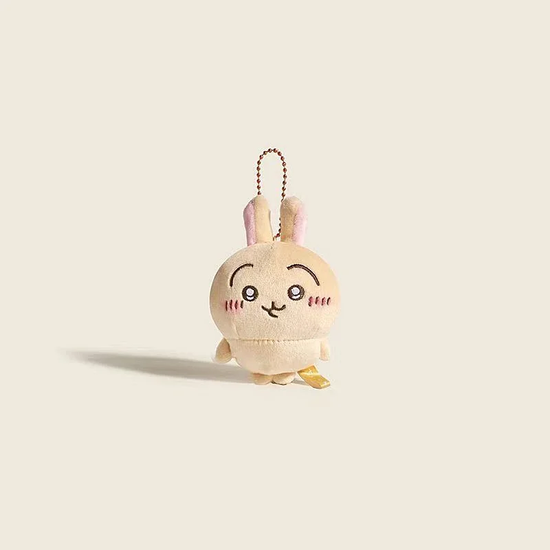 Miniso Keychain Accessory Kawaii Anime Character Hachiware Chiikawa Animal Plush Stuffed Toy Doll Keychain Usagi Keyring Pendant