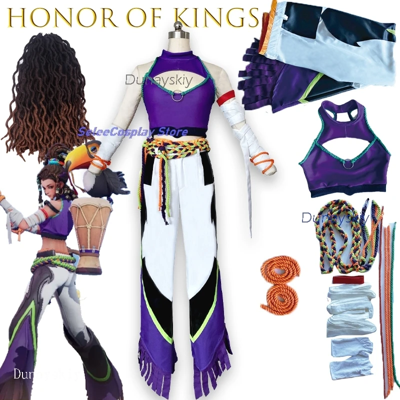 

Honor Of Kings Girlypop Mayene Косплей Костюм Kostüm Хэллоуин Карнавал Одежда Уши Хвост Парик Для Комиксов Рождество Хэллоуин