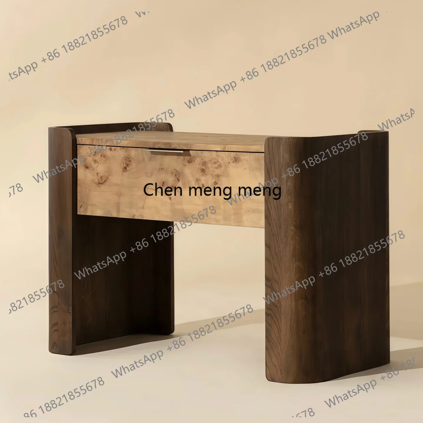 C456 طاولة بجانب السرير إيطالية بسيطة مصنوعة من الخشب الصلب وغرفة النوم بجانب السرير وطاولة بجانب السرير بنمط شجرة الورم